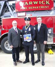 L-R: Warwick Mayor Newhard, Kevin Colomba, NYS Senator James Skoufis.