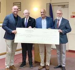 L-R: Warwick Town Supervisor Jesse Dwyer, WVLDC Vice President Mike Sweeton, WVLDC President Robert Krahulik, WVLDC Secretary and Warwick Mayor Michael Newhard.