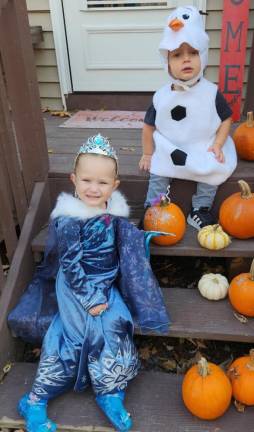 Pine Island residents Nathan and Gabriella Yarger as Elsa and Olaf.