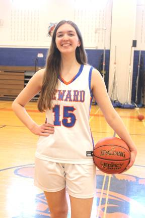 Senior Malina Grove is a starter on the girls’ basketball team.