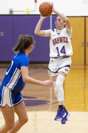 Warwick plays Valley Central in a varsity girls basketball game on Jan. 10, 2025.