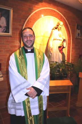 Photo by Roger Gavan The Rev. Richard Marrano is the new Parochial Vicar at Warwick's Church of St. Stephen, the First Martyr.