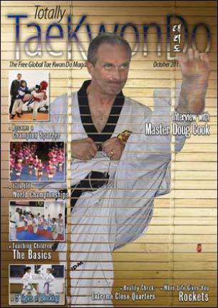 Master Doug Cook selected for front cover of international taekwondo magazine