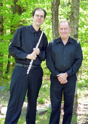 Provided photo Flutist Albert Brouwer and harpsichord master Gregory Hayes will appear in conert at Pacem in Terris in Warwick on Sunday, June 25, in a program that celebrates baroque composers Johann Sebastian Bach, Georg Philipp Telemann and Antonio Vivaldi.