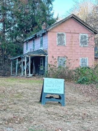 A sign posted in the Long Pond Ironworks Historic District in Hewitt. (Photo by Denise von Wilke)