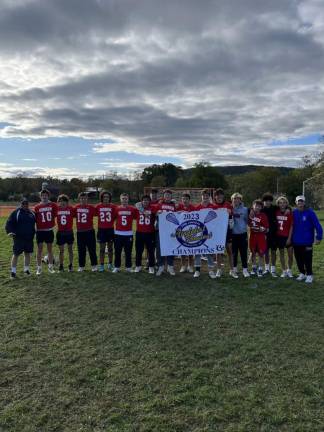 Goshen wins varsity purple bracket for boys at the 2023 Applefest Tournament in Warwick. (Photo courtesy of Kelly Cronin)