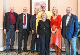 L-R: Peter Barlet, John Redman, Nancy Scheinert, Leonard DeBuck, Marsha Talbot, Chamber President Susan McCosker, and John Ruszkiewicz. Not pictured: Peter Artusa, Deb Brunjes, and Paul Ruszkiewicz.