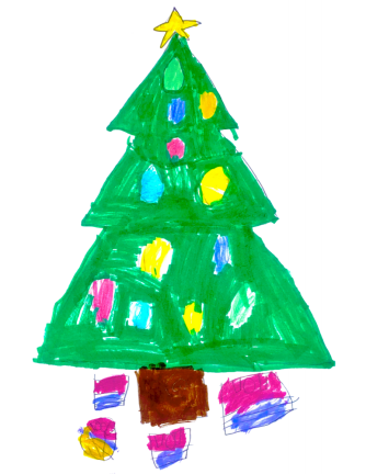 “Christmas Tree,” by Mikey Finelli, age 6.