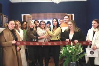 The ribbon cutting for The Lash Specialist.