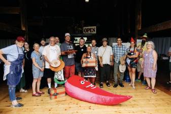 Participants in the Hot Sauce Hullabaloo earlier this year at All One One All Farm.