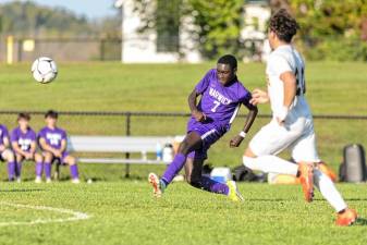 Warwick plays Pine Bush in a varsity boys soccer match on Sept. 20.