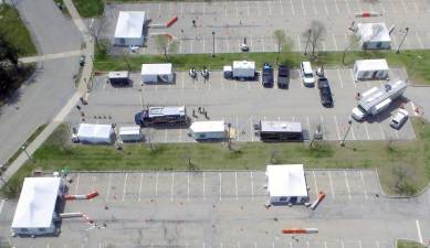 The testing site at Sussex County Community College in New Jersey, which is now closed. (Photo provided)