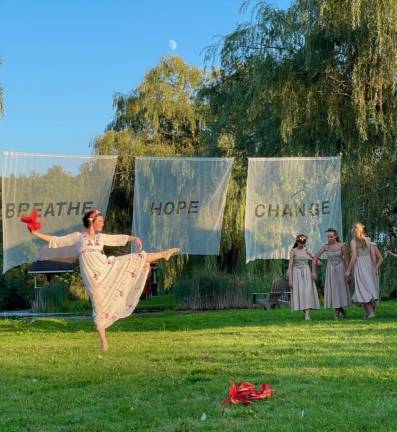 A dance performance at the 2023 Fuller Moon Arts Festival.