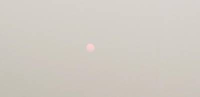 Despite weather apps predicting the day to be mostly sunny, areas affected by the Canadian smoke saw a hazy, dull sun on Tuesday and Wednesday. Photo: Ann Marie Vitoulis