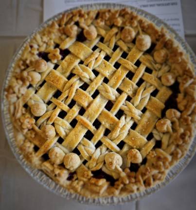 The winning pie, made by Rose Meagan Rivera.