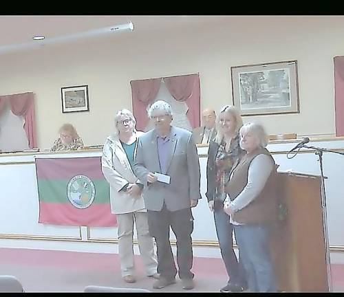 Left to right, back row: Nancy Scheinert, Susan McCosker, and Paulette Wilk Rudy are members of the Pine Island Recreation Committee. Russell Kowal, front, is a Warwick Town Council member.