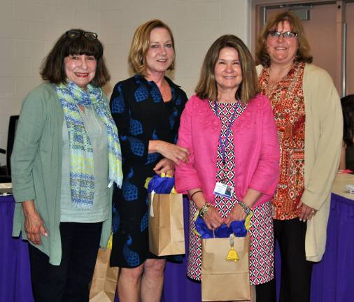 Photos provided by WVSD Sanfordville Elementary 2019 retirees: From left to right are Annette Greco-Sanchez, Kathy Frazier and Susan Bonetti with Sanfordville Principal Johnna Maraia.