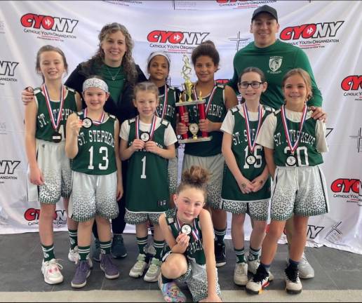 The fourth-grade girls St. Stephens CYO basketball team.