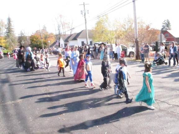 The Greenwood Lake Elementary School held a Halloween parade on October 31. From the school, the costumed students, teachers, and staff walked a few blocks before returning for dismissal.