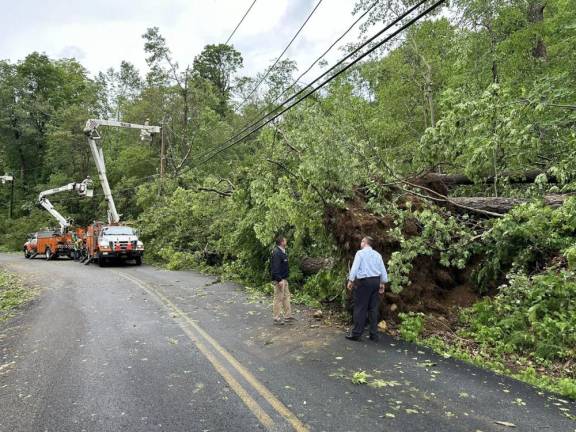Storm damage in the Greenwood Lake area, May 23, 2024.