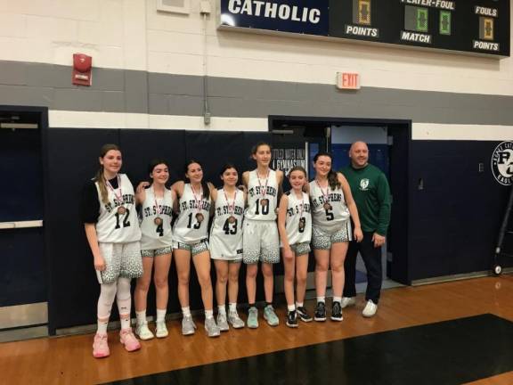 The eighth-grade girls St. Stephens CYO basketball team.