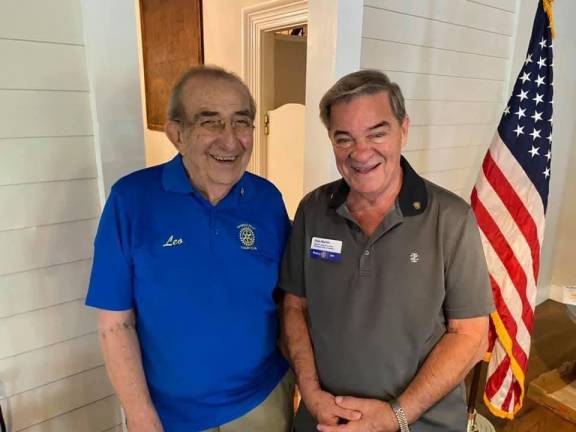 Leo and Stan Martin at a Rotary awards ceremony.