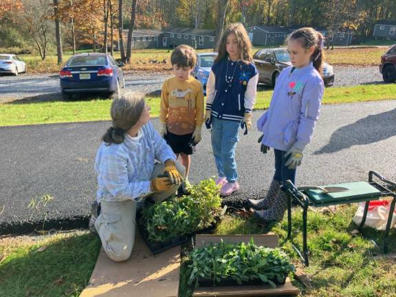 Several young volunteers also chipped in.