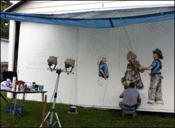Warwick artist recreates mural in time for 9-11 10th anniversary