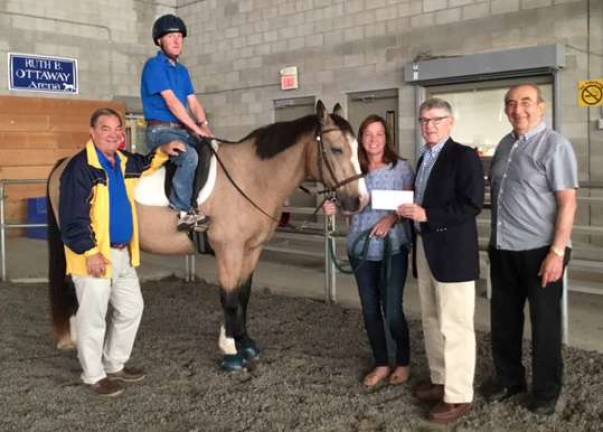 Rotarians donate $3,500 to Winslow Therapeutic Riding Center