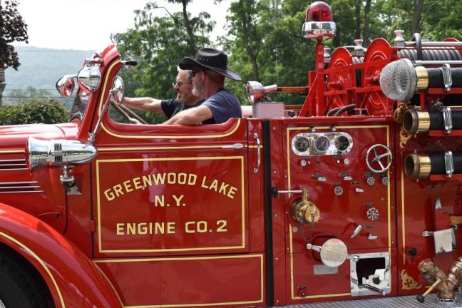 A firetruck was among the emergency vehicles in the parade.