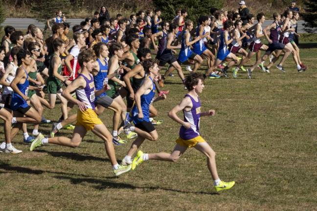 The cross-country team hosted the OCIAA Cross Country Championship meet at Sanfordville Elementary School on Oct. 26.