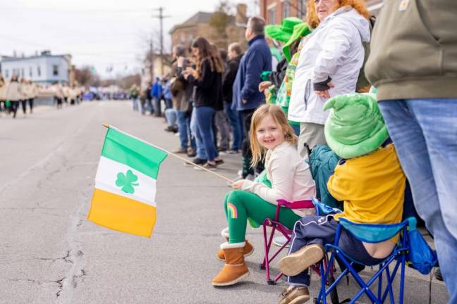 A sea of Green and Gold lined the streets at the Mid-Hudson St. Patrick's Day Parade in Goshen, NY on March 12, 2023. Photo by Sammie Finch