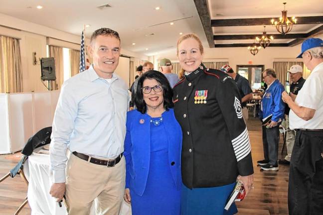 Christian Farrell, Sandi Cassese and MaryKay Messenger at least year’s breakfast.