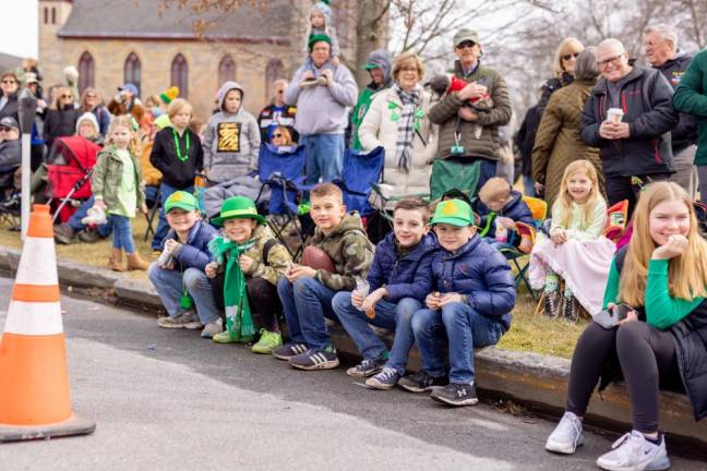 Crowds lined the sidewalks at the Mid-Hudson St. Patrick's Day Parade in Goshen, NY on March 12, 2023. Photo by Sammie Finch