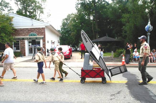 Cub Scout Pack 121’s float.