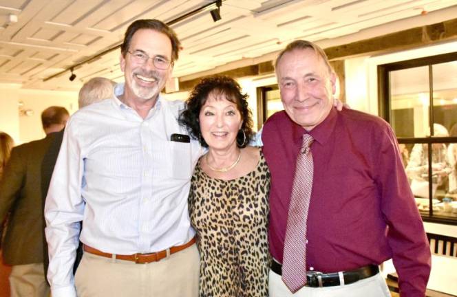 Warwick Valley Rotary Citizen of the Year Suzyn Barron with Outstanding Community Service awardees Garrett Durland and John McGloin.