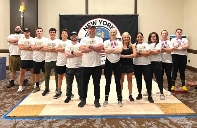 Members of the Warwick Weightlifting Club at the state championships.