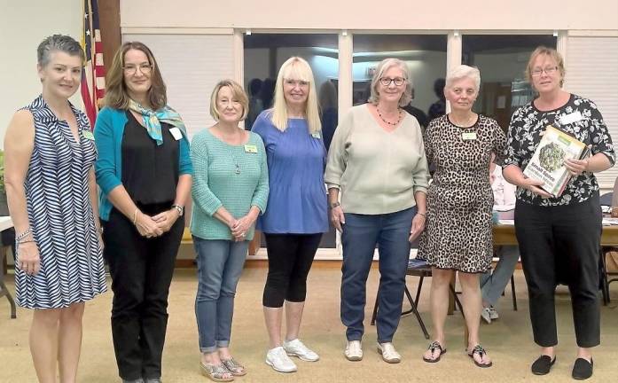 Greenwood Lake Library: Kristine Kent (President, WVG), Robin Sobiech, Kathryn Ives, Karen Fisher, Cathy Garofalo, Marcela Gross, Jill Cronin (Greenwood Lake Library Director)