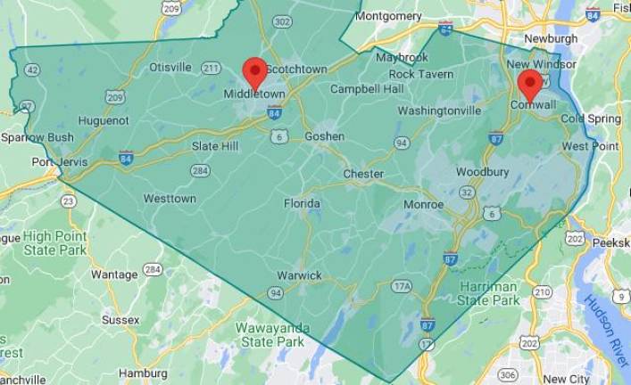 A map of NYS Senate District 42.
