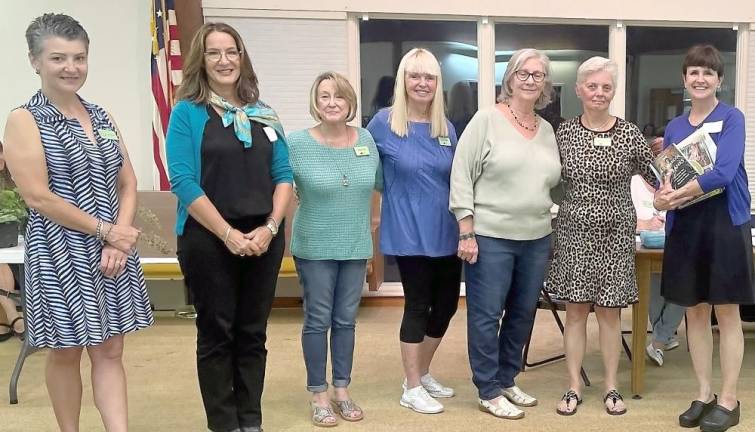 Albert Wisner Library: Kristine Kent (President, WVG), Robin Sobiech, Kathryn Ives, Karen Fisher, Cathy Garofalo, Marcela Gross, Lisa Laico (Albert Wisner Library Director)