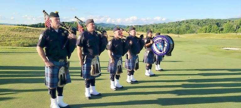 The Port Authority Police Department Pipe &amp; Drum Band performed at the Crystal Springs Resort Law Enforcement Open on July 6.