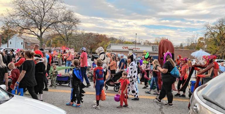 The parade went down Main Street where participants gathered candy from some of the local shopkeepers.