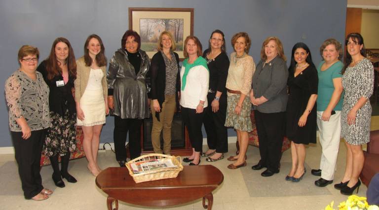 Pictured with their mentors from left: Kathleen Guerra, staff nurse, Behavioral Health at Bon Secours Community Hospital; Jo-Ann Robinson, system director for Professional Practice, Magnet (Caring Advocate Program Coordinator); Pauline LaBella, staff nurse, Medical-Surgical Nursing Unit at St. Anthony Community Hospital; Peg Palermo, director of quality and education at Schervier Pavilion; Heather McManus, staff nurse, labor and delivery at Good Samaritan Regional Medical Center; Lynn Hickey, staff nurse, same day surgery at St. Anthony Community Hospital; Kimberly Connelly, staff nurse, labor and delivery at St. Anthony Community Hospital; Gunnel Greenfield, staff nurse, labor and delivery at Good Samaritan Regional Medical Center; Carol Heaney, staff nurse, New Directions unit Bon Secours Community Hospital; Anita Sultana, nurse manager of the Medical-Surgical Unit at St. Anthony Community Hospital; Joie Ogrodnick, nurse manager, emergency room at St. Anthony Community Hospital; and Janet Bailey, clinical educator at St. Anthony Community Hospital (Caring Advocate Program co-coordinator).